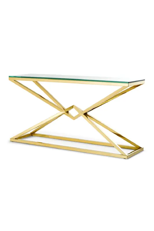 Brass Crossed-Leg Console Table | Eichholtz Connor L