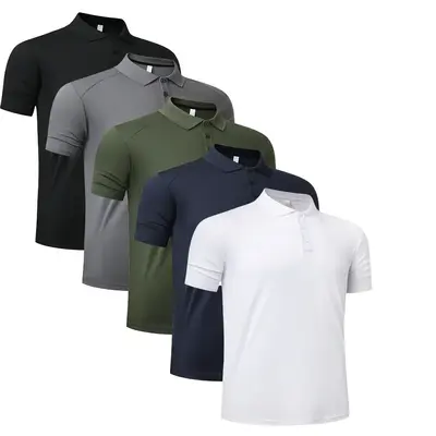 (Choose A Size Up)Polo Shirts Men3/5/6Packs Basketball Springtok Moisture-Wicking Short Sleeve,Elastic Classic Soft Sauna Shi...