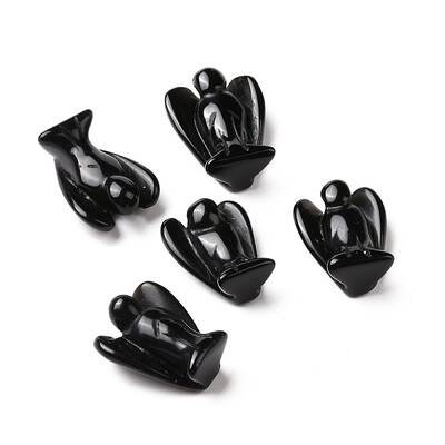 Natural Obsidian Angel Decor Healing Stones
