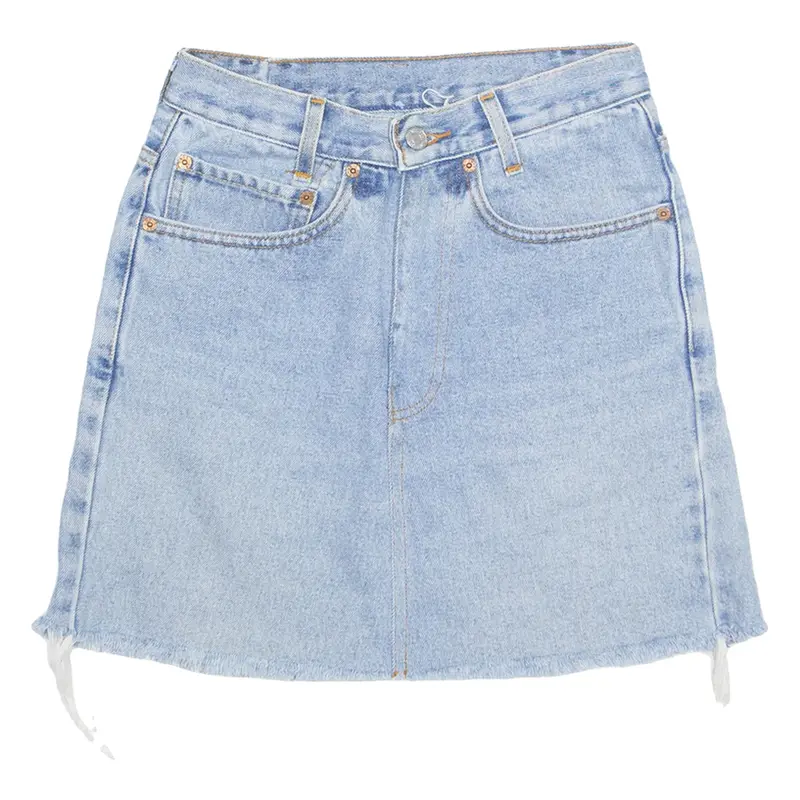 LEVI'S Womens A-Line Skirt Blue Short Denim S