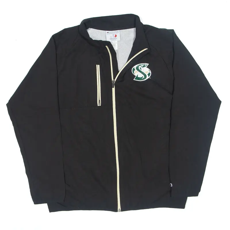 CHAMPION Sacramento State Windbreaker Jacket Black Mens M