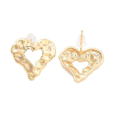 Left and Right Brass Stud Earrings