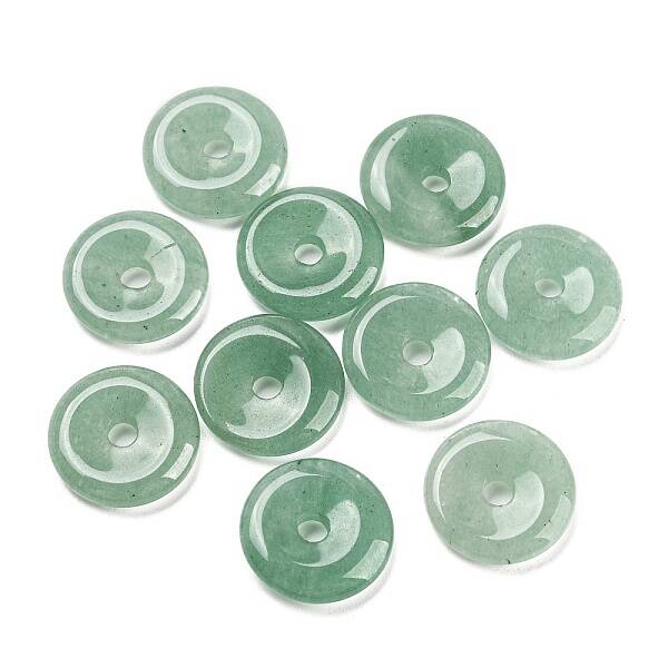 Natural Green Aventurine China Safety Buckle Pendants