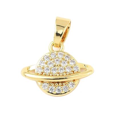 Brass Micro Pave Cubic Zirconia Pendants