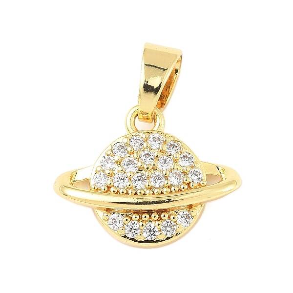Brass Micro Pave Cubic Zirconia Pendants
