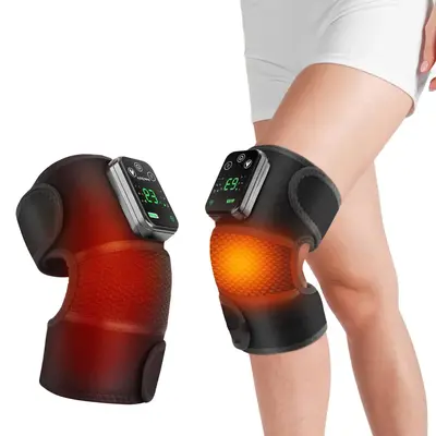Heated Vibration Knee Massager Intelligent Knee Shoulder Pad Hot Compress USBÂ Charging Pad, New Year & Winter Gift, Christma...