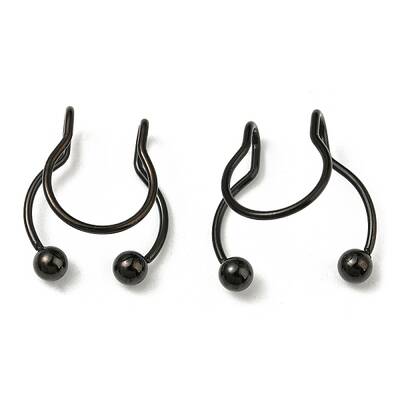 304 Stainless Steel Clip on Nose Rings