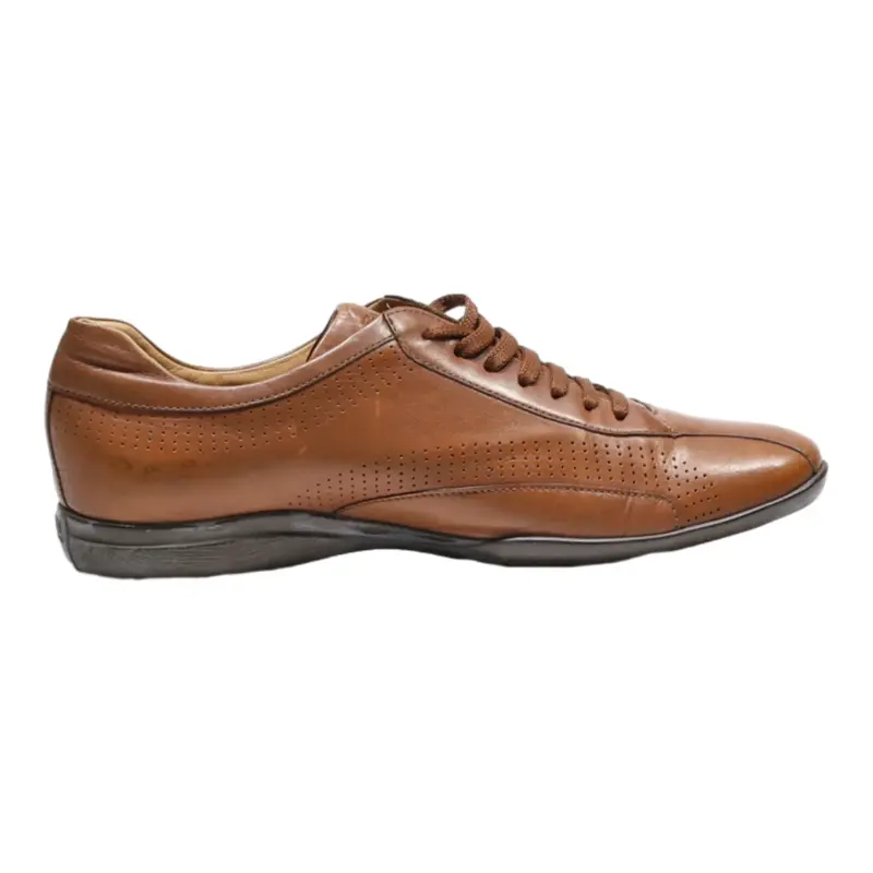 BOSS Sneaker Trainers Brown Leather Mens UK 7.5