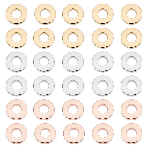60Pcs 3 Colors 201 Stainless Steel Linking Rings