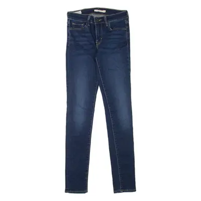 LEVI'S 711 BIG E Womens Jeans Blue Slim Skinny Stone Wash W26 L32