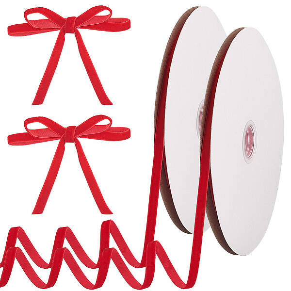 25 Yards Single Face Velvet Ribbons