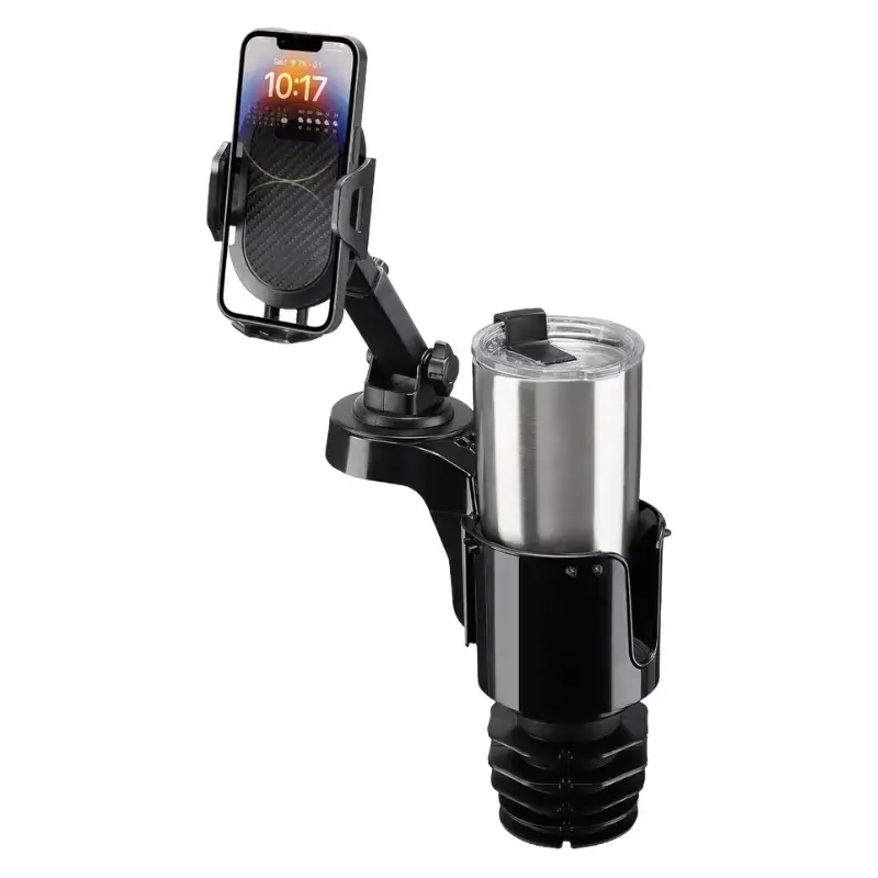 Joytutus Car Cup Holder with 360° Rotation Cellphone Mount Fits 18-40oz Hydro Flask YETI Mugs Adjustable Plastic Material Ca...