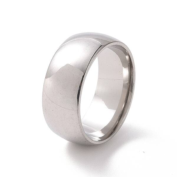 Non-Tarnish 201 Stainless Steel Plain Band Ring for Women