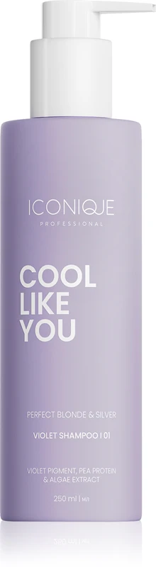 ICONIQUE Professional COOL LIKE YOU Perfect Blonde & Silver Violet anti-yellow shampoo 250 ml