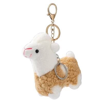 Cute Alpaca Cotton Keychain