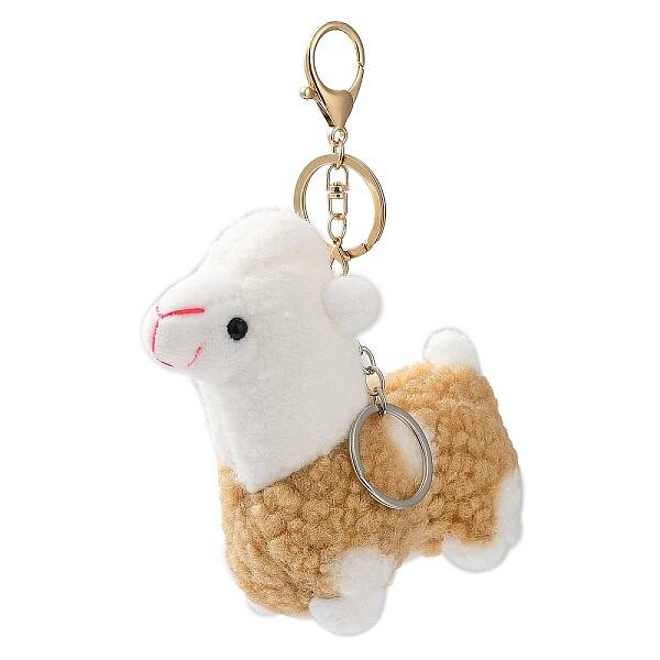 Cute Alpaca Cotton Keychain