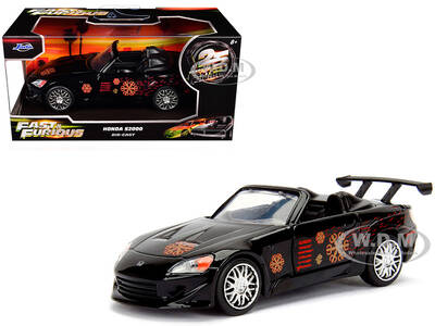 Honda S2000 Convertible Black with Graphics The Fast and the Furious (2001) Movie 25 Years of Fast & Furious Series 1/32 ...