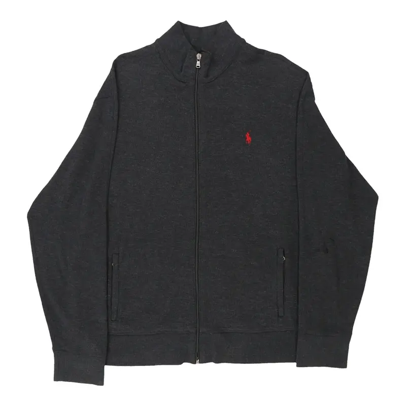 Ralph Lauren Zip Up - XL Grey Cotton