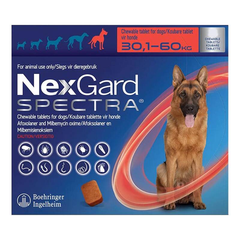 Nexgard Spectra For Xlarge Dogs (66-132 Lbs) Red 6 Pack