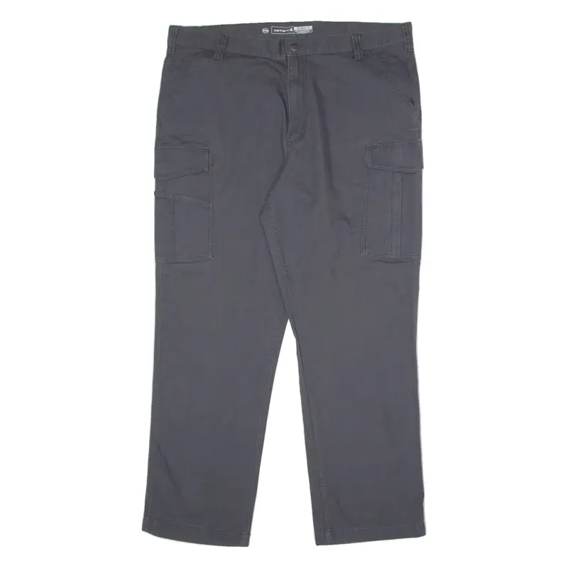 CARHARTT Cargo Workwear Mens Canvas Trousers Grey Relaxed Straight W42 L32