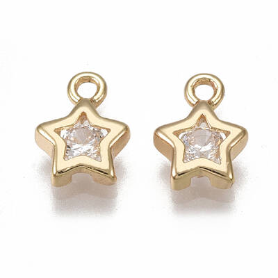 Brass Cubic Zirconia Charms