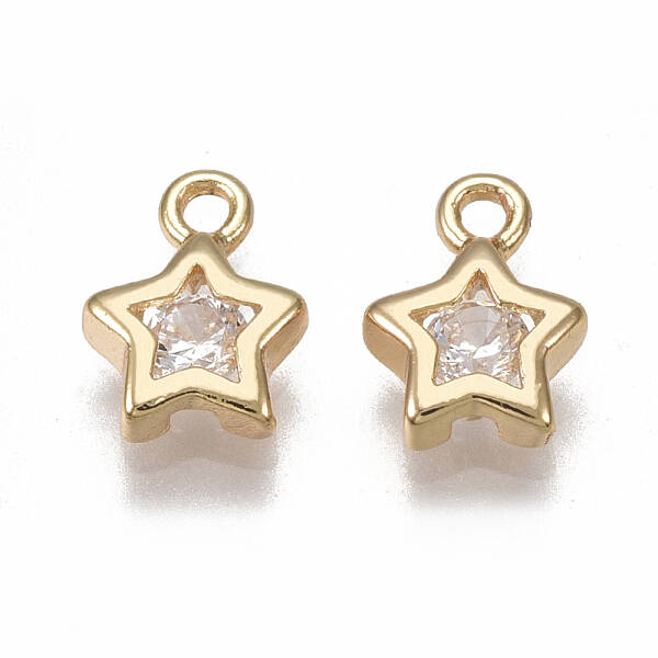 Brass Cubic Zirconia Charms
