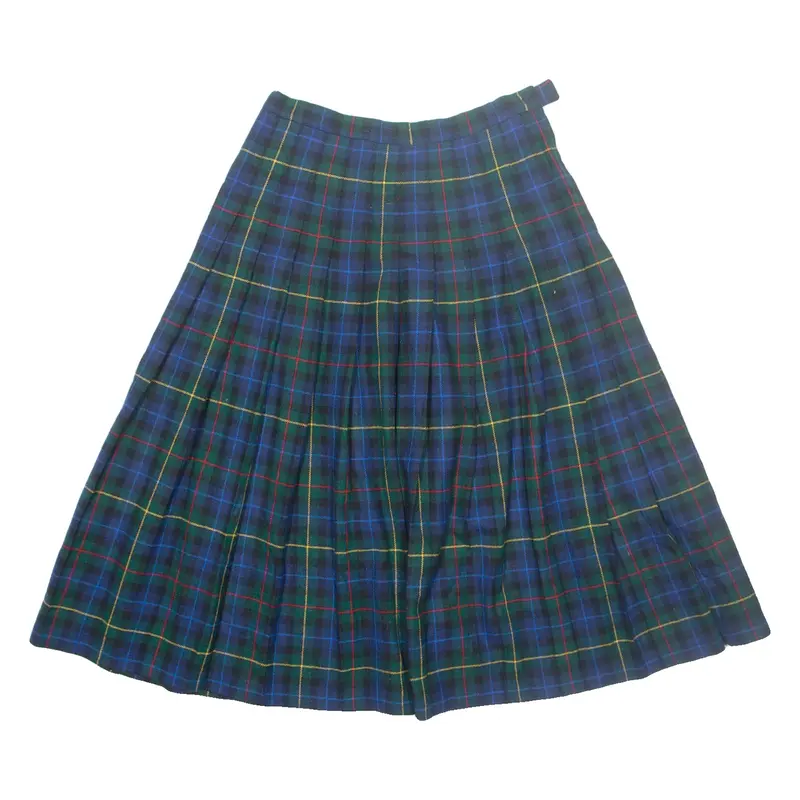 PENDLETON Womens Pleated Skirt Blue Midi Check M
