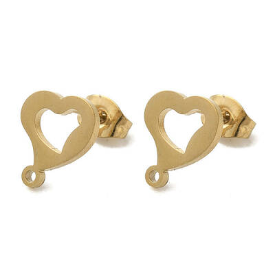Ion Plating(IP) 304 Stainless Steel Stud Earring Findings
