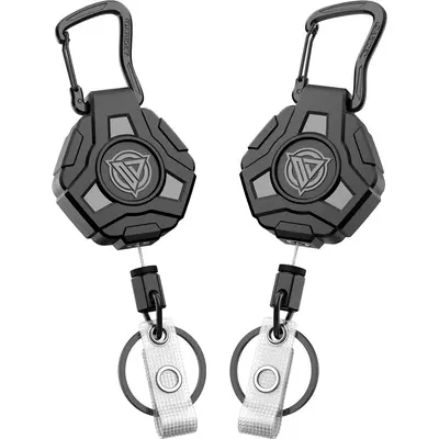Oaridey 2 Pack Badge Reels Retractable, Heavy Duty Retractable Keychain, Tactical ID Badge Holder with Upgraded Zinc Alloy Ca...