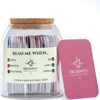 Read Me When Bible Verses Jar,102 KJV Color Coded Bible Verses in a Jar for Emotions. Large Opening Hope Jar of Bible Verses ...