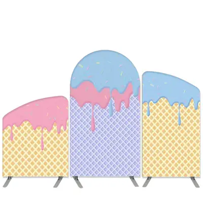 Aperturee Summer Theme Sweet Ice Cream Arch Backdrop Kit Banner | Custom Arched Wall Covers | Chiara Arch Backdrop Diy | Diy ...