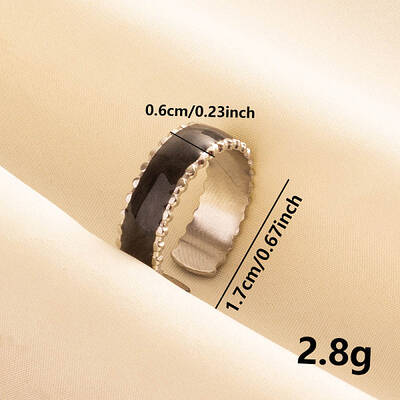 Fashionable Enamel Open Cuff Ring