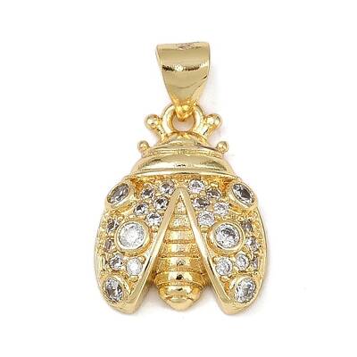 Brass Micro Pave Cubic Zirconia Pendants