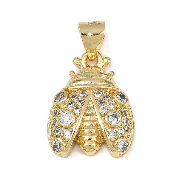 Brass Micro Pave Cubic Zirconia Pendants
