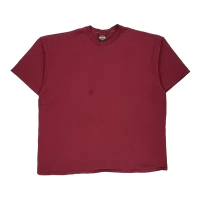 Harley Davidson T-Shirt - 2XL Burgundy Cotton