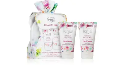 Fenjal Floral Fantasy Gift Set For The Body Shower Cream 75 Ml + Body Milk 75 Ml + Make-up Bag