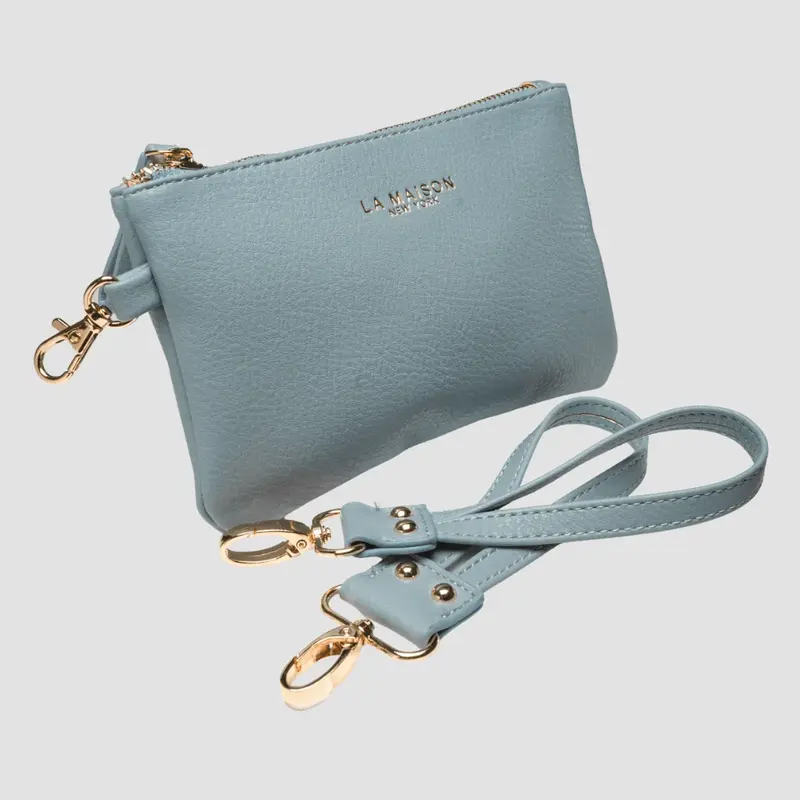 Leather Pouch & Stroller Straps Set - La Maison - Key Chain Stroller Straps + Clip-on Pouch