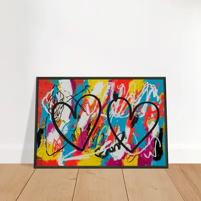 Love Unleashed - Bold Abstract Heart Design