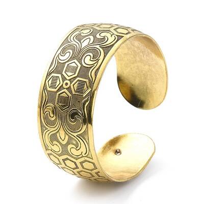 Alloy Wide Open Cuff Bangle for Women