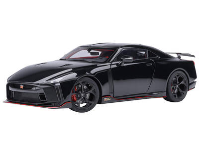Nissan GT-R50 By ItalDesign Black and Matt Black 1/18 Model Car by Autoart