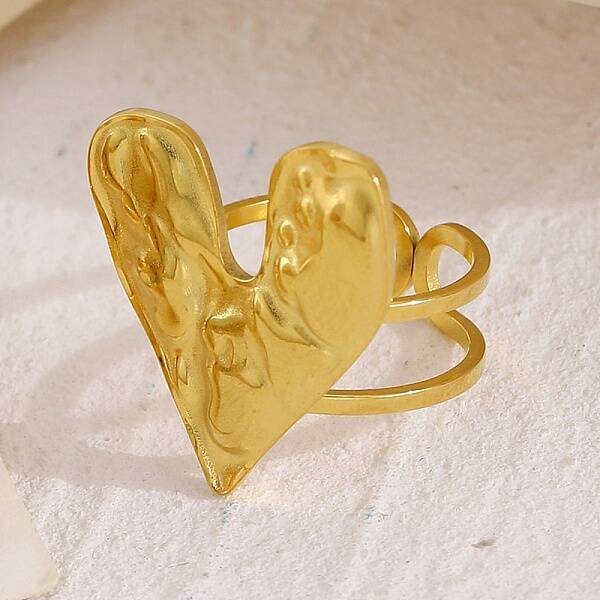 Adjustable 304 Stainless Steel Cuff Rings for Women