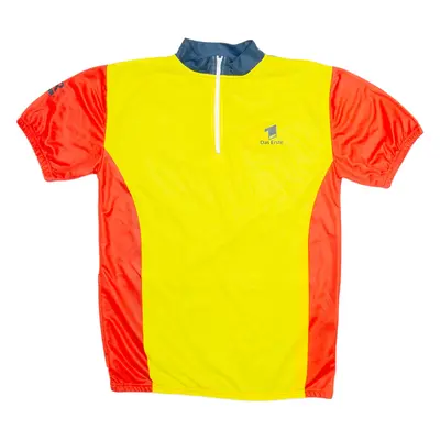 DAS ERSTE Tour De France Cycling Mens Jersey Yellow 1/4 Zip L