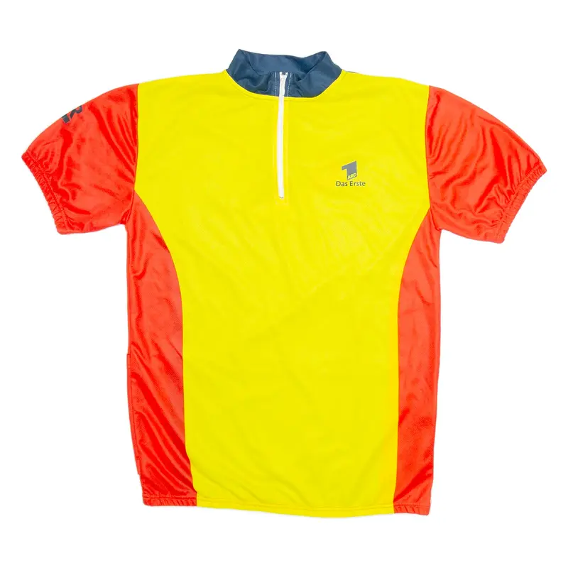 DAS ERSTE Tour De France Cycling Mens Jersey Yellow 1/4 Zip L