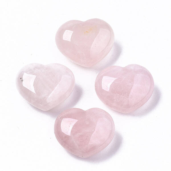 Natural Rose Quartz Heart Love Stone