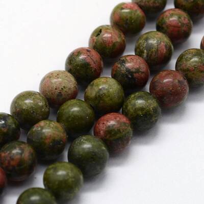 Natural Unakite Beads Strands