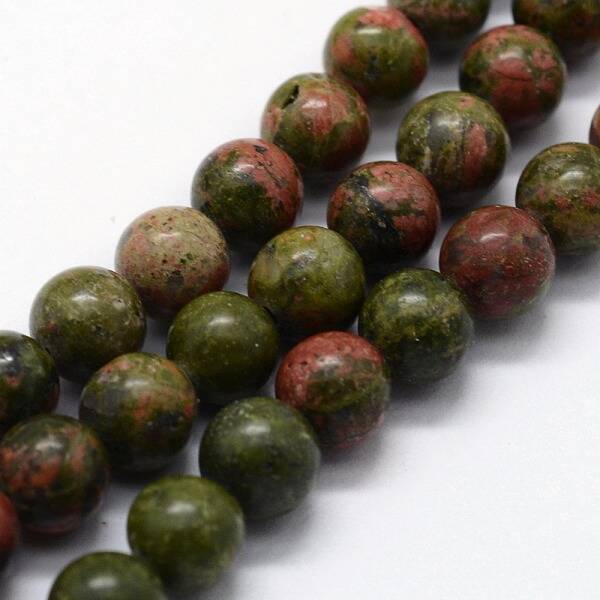 Natural Unakite Beads Strands