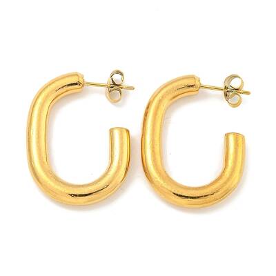 Ion Plating(IP) 304 Stainless Steel Stud Earrings for Women