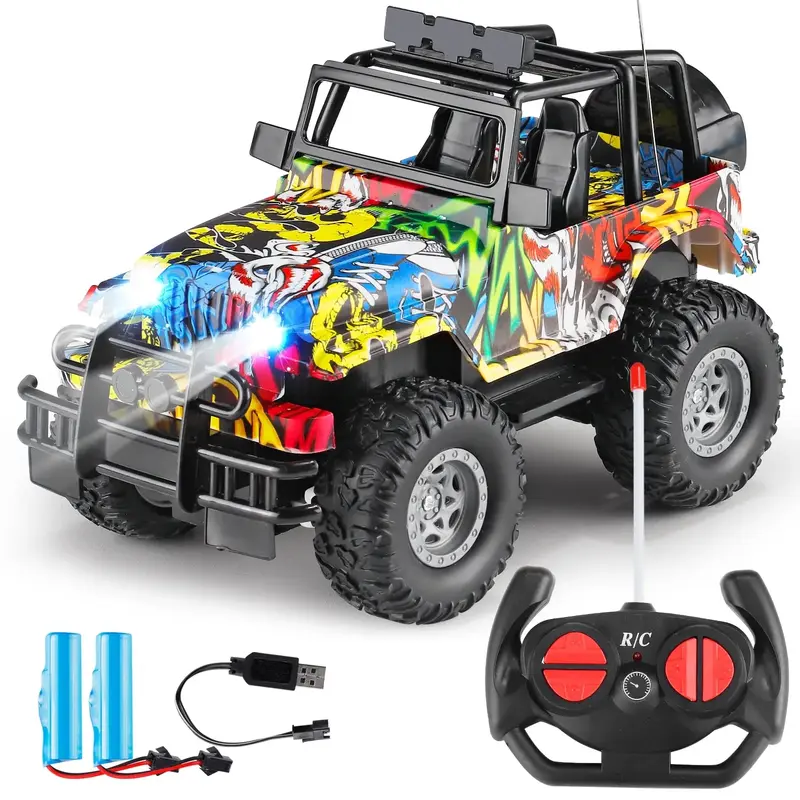 Remote Control Monster Race Truck Toys for Kids - 1:18 Scale RC Drift Car Toy with 2.4GHz Technology for All-Terrain Adventur...