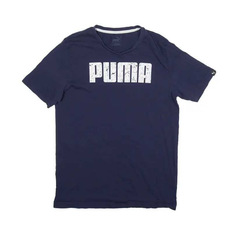 PUMA T-Shirt Blue Short Sleeve Mens S