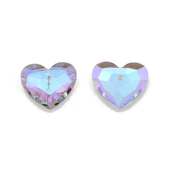 Electroplate Faceted Glass Pendants